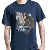 The Witcher 3 - Unicorn Rides- Mens Tee - Navy - Oasisgaming