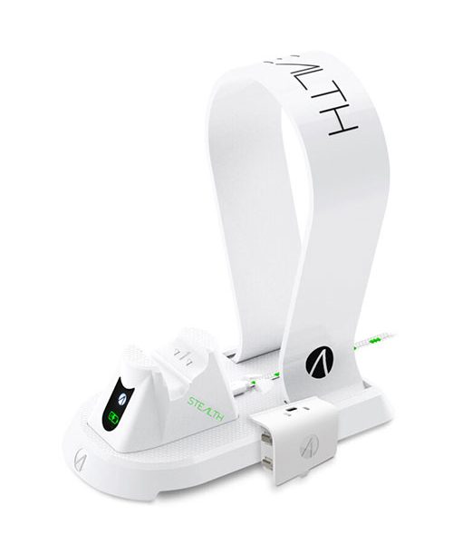 Xbox One Stealth Charging Dock + Headset Stand – White