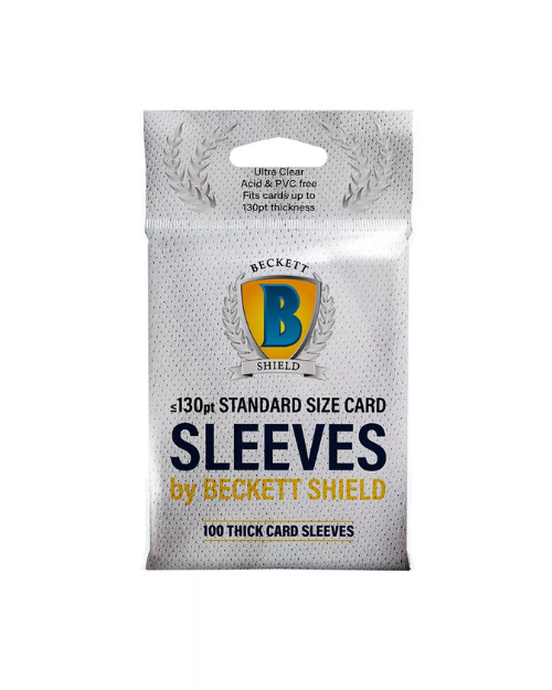 BECKETT SHIELD 130PT STANDARD SIZED CARD SLEEVES CLEAR (100SLEEVES)