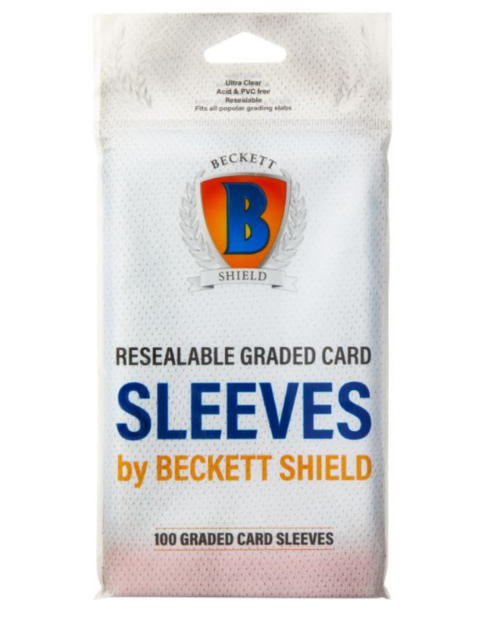 BECKETT SHIELD 100 RESEALABLE GRADED CARD SLEEVES CLEAR